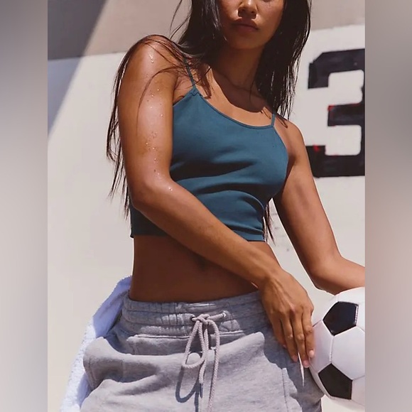 NWT Free People FP Movement Tighten Up Strappy Back Tank - evergreen moss - XS/S - Picture 2 of 9